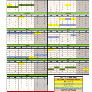 Nou curs Calendari 23-24
